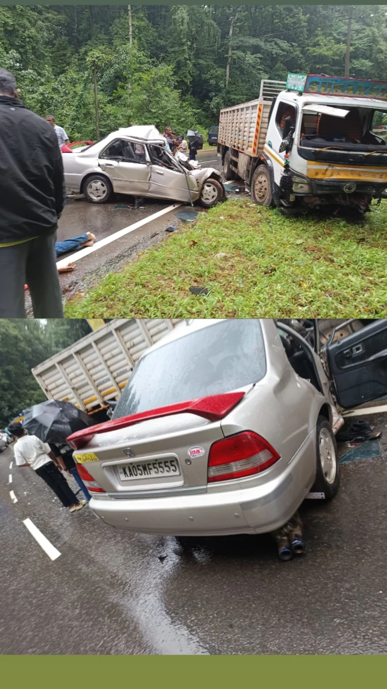 ದೇವರಕೊಲ್ಲಿ ಬಳಿ ಭೀಕರ ಅಪಘಾತ ನಾಲ್ವರು ಸಾವು