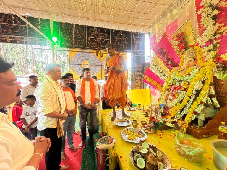 ಗಣಪನ ಆಶೀರ್ವಾದ ಪಡೆದ ಶಾಸಕ ಪೊನ್ನಣ್ಣ