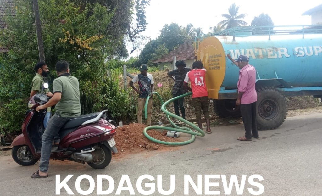 ಪೊನ್ನಂಪೇಟೆ:-ವಿದ್ಯುತ್ ಕಂಬ ಹಾಗೂ ಕೇಬಲ್ ಅಳವಡಿಕೆ ಕುಡಿಯುವ ನೀರಿಗೆ ಸಂಕಷ್ಟ