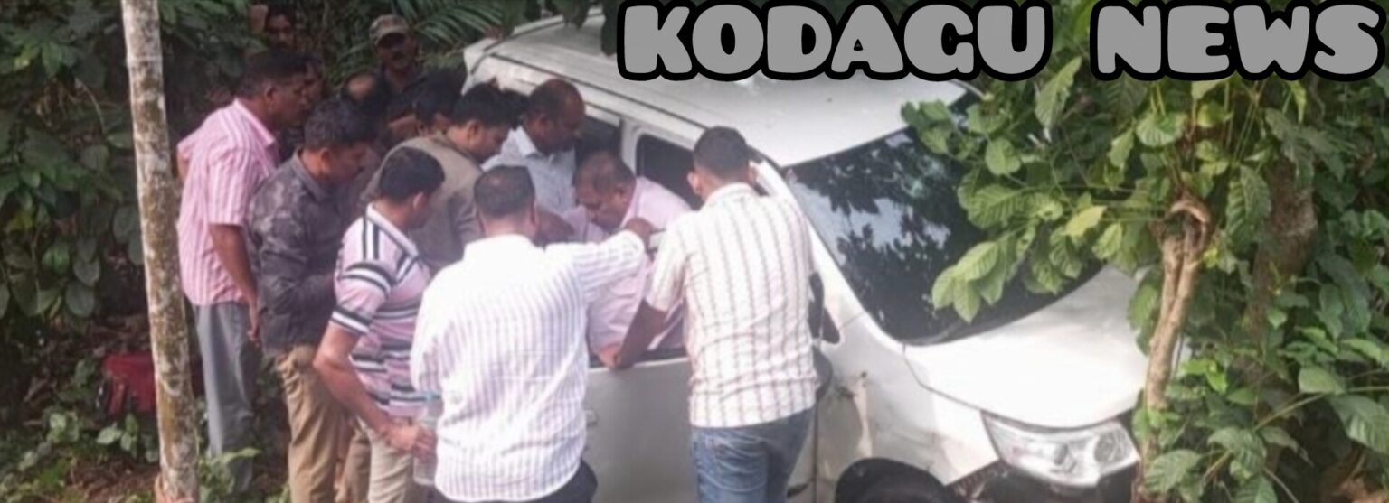 ಕೊಯನಾಡು ನಿಯಂತ್ರಣ ತಪ್ಪಿ ತೋಡಿಗೆ ಬಿದ್ದ ಕಾರು ಪವಾಡಸದೃಶ ಚಾಲಕ ಪಾರು