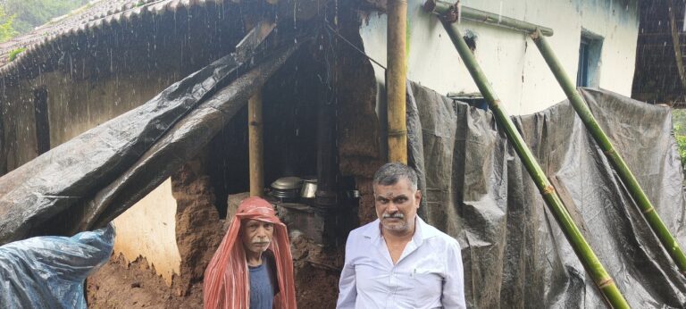 ಬಲ್ಲಮಾವಟಿ ಪೇರೂರು ಗ್ರಾಮದಲ್ಲಿ ಭಾರಿ ಮಳೆಗೆ ಅಡುಗೆಮನೆ ಗೋಡೆ ಕುಸಿದು ಹಾನಿ
