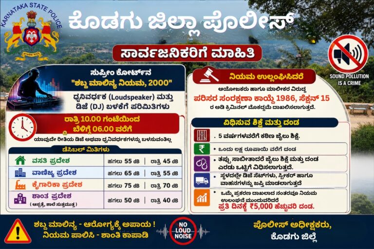 ಶಬ್ದಕ್ಕೆ ಕಡಿವಾಣ: ನಿಯಮ ಮೀರಿದರೆ ಕಾನೂನು ಕ್ರಮ